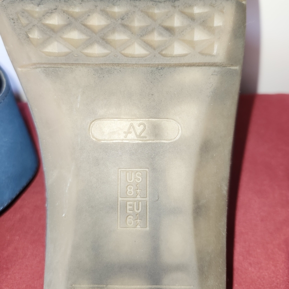 Aerosoles A2 Cool Cat Womens Sandals Navy Cork Size 8.5 Comfort Fit Used - Picture 9 of 11